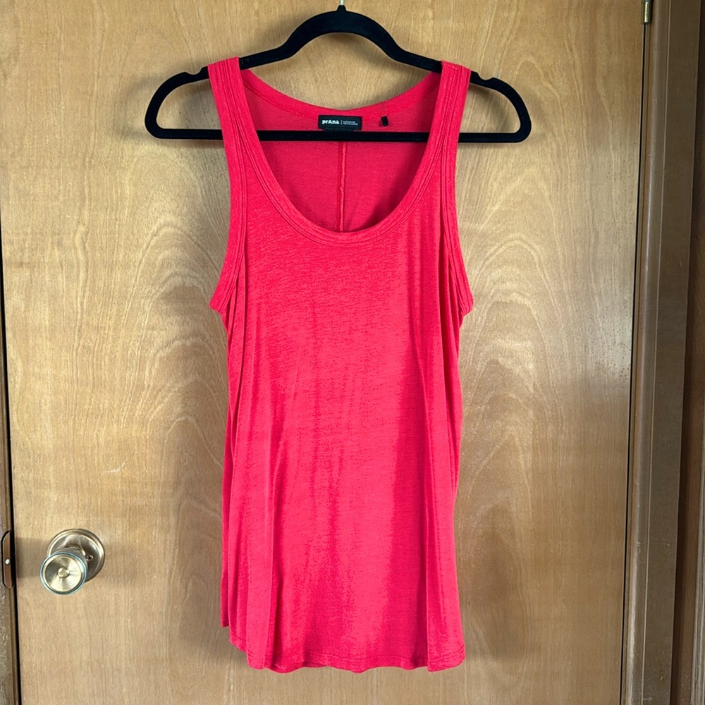 Prana tank top, size S, orange-red